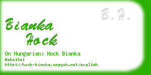 bianka hock business card